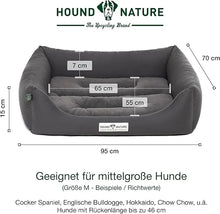 Lade das Bild in den Galerie-Viewer, Öko-Hundebett Luzern von HOUND&NATURE | Fleece-Seite | Recycelte Materialien | Oeko-Tex® Standard 100 | Grau M