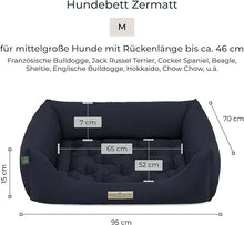 Lade das Bild in den Galerie-Viewer, Orthopädisches Öko-Hundebett Zermatt von HOUND&NATURE | Recycelte Materialien | Oeko-Tex® Standard | Blau M