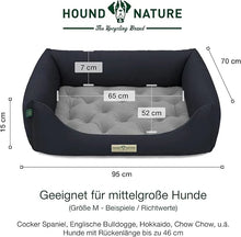 Lade das Bild in den Galerie-Viewer, Orthopädisches Öko-Hundebett Zürich von HOUND&NATURE | Fleece-Seite | Recycelte Materialien | Oeko-Tex® Standard | Blau M