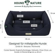 Lade das Bild in den Galerie-Viewer, Öko Hundebett Bern von HOUND&NATURE | Recycelte Materialien | Oeko-Tex® Standard 100 | Blau M