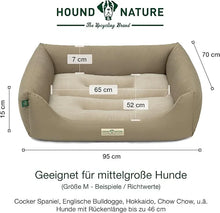 Lade das Bild in den Galerie-Viewer, Öko-Hundebett Luzern von HOUND&NATURE | Fleece-Seite | Recycelte Materialien | Oeko-Tex® Standard 100 | Taupe M