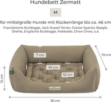 Lade das Bild in den Galerie-Viewer, Orthopädisches Öko-Hundebett Zermatt von HOUND&NATURE | Recycelte Materialien | Oeko-Tex® Standard | Taupe M