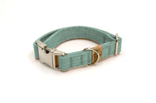Lade das Bild in den Galerie-Viewer, Hundehalsband mit Klickverschluss | Korkleder | Umweltfreundlich | Robust & Vegan | Silber/Mint