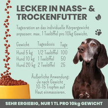 Lade das Bild in den Galerie-Viewer, Premium Schwarzkümmelöl für Hunde | Natürlich & ohne Chemie | Unterstützt Hautabwehr | 100% vegan & tierleidfrei | 250 ml