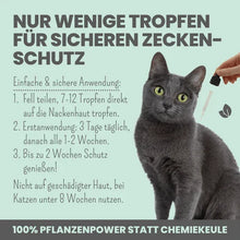 Lade das Bild in den Galerie-Viewer, PROBIERANGEBOT! Zpot-on für Katzen gegen Zecken, Flöhe, Milben & Mücken | 100% Chemiefrei | 30ml Jahresvorrat | 100% vegan & tierleidfrei