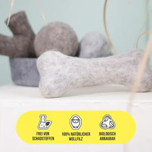 Lade das Bild in den Galerie-Viewer, Nachhaltiges Hundespielzeug "Knochen" | 100% Schafwolle | Schadstofffrei, zahnpflegend & schwimmfähig