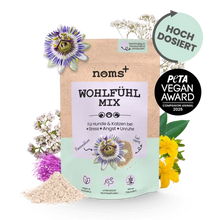 Lade das Bild in den Galerie-Viewer, Wohlfühlmix Pulver für Hunde & Katzen | Bei Stress, Angst, Unruhe & Hyperaktivität | 100% vegan & tierleidfrei | 150g