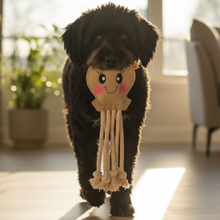 Lade das Bild in den Galerie-Viewer, Nachhaltiges Leder Hundespielzeug Oktopus Dummy "Karla Krake 2.0" | 100% schadstofffrei & robust