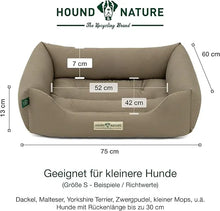 Lade das Bild in den Galerie-Viewer, Öko-Hundebett Bern von HOUND&NATURE | Recycelte Materialien | Oeko-Tex® Standard 100 | Taupe S
