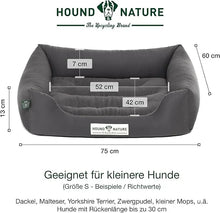 Lade das Bild in den Galerie-Viewer, Öko-Hundebett Luzern von HOUND&NATURE | Fleece-Seite | Recycelte Materialien | Oeko-Tex® Standard 100 | Grau S