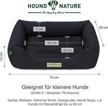 Lade das Bild in den Galerie-Viewer, Öko-Hundebett Luzern von HOUND&NATURE | Fleece-Seite | Recycelte Materialien | Oeko-Tex® Standard 100 | Blau S