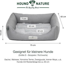 Lade das Bild in den Galerie-Viewer, Öko-Hundebett Luzern von HOUND&NATURE | Fleece-Seite | Recycelte Materialien | Oeko-Tex® Standard 100 | Hellgrau S