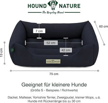 Lade das Bild in den Galerie-Viewer, Öko Hundebett Bern von HOUND&NATURE | Recycelte Materialien | Oeko-Tex® Standard 100 | Blau S