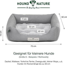 Lade das Bild in den Galerie-Viewer, Orthopädisches Öko-Hundebett Zürich von HOUND&NATURE | Fleece-Seite | Recycelte Materialien | Oeko-Tex® Standard | Hellgrau S