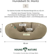 Lade das Bild in den Galerie-Viewer, Hundebett rund St.Moritz von HOUND&NATURE | Recycelte Materialien | Oeko-Tex® Standard 100 | Taupe S