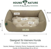 Lade das Bild in den Galerie-Viewer, Orthopädisches Öko-Hundebett Zürich von HOUND&NATURE | Fleece-Seite | Recycelte Materialien | Oeko-Tex® Standard | Taupe S