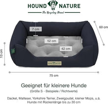 Lade das Bild in den Galerie-Viewer, Orthopädisches Öko-Hundebett Zürich von HOUND&NATURE | Fleece-Seite | Recycelte Materialien | Oeko-Tex® Standard | Blau S