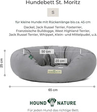Lade das Bild in den Galerie-Viewer, Hundebett rund St.Moritz von HOUND&NATURE | Recycelte Materialien | Oeko-Tex® Standard 100 | Hellgrau S