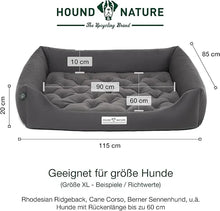 Lade das Bild in den Galerie-Viewer, Orthopädisches Öko-Hundebett Zürich von HOUND&NATURE | Fleece-Seite | Recycelte Materialien | Oeko-Tex® Standard | Grau XL