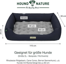 Lade das Bild in den Galerie-Viewer, Orthopädisches Öko-Hundebett Zürich von HOUND&NATURE | Fleece-Seite | Recycelte Materialien | Oeko-Tex® Standard | Blau XL
