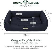 Lade das Bild in den Galerie-Viewer, Öko Hundebett Bern von HOUND&NATURE | Recycelte Materialien | Oeko-Tex® Standard 100 | Blau XL