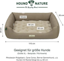 Lade das Bild in den Galerie-Viewer, Orthopädisches Öko-Hundebett Zürich von HOUND&NATURE | Fleece-Seite | Recycelte Materialien | Oeko-Tex® Standard | Taupe XL