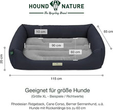 Lade das Bild in den Galerie-Viewer, Öko-Hundebett Luzern von HOUND&NATURE | Fleece-Seite | Recycelte Materialien | Oeko-Tex® Standard 100 | Blau XL