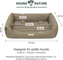 Lade das Bild in den Galerie-Viewer, Öko-Hundebett Bern von HOUND&NATURE | Recycelte Materialien | Oeko-Tex® Standard 100 | Taupe XL