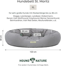 Lade das Bild in den Galerie-Viewer, Hundebett rund St.Moritz von HOUND&NATURE | Recycelte Materialien | Oeko-Tex® Standard 100 | Hellgrau XL