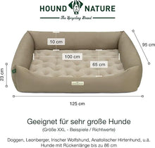 Lade das Bild in den Galerie-Viewer, Orthopädisches Öko-Hundebett Zürich von HOUND&NATURE | Fleece-Seite | Recycelte Materialien | Oeko-Tex® Standard | Taupe XXL