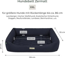 Lade das Bild in den Galerie-Viewer, Orthopädisches Öko-Hundebett Zermatt von HOUND&NATURE | Recycelte Materialien | Oeko-Tex® Standard | Blau XXL