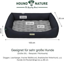 Lade das Bild in den Galerie-Viewer, Orthopädisches Öko-Hundebett Zürich von HOUND&NATURE | Fleece-Seite | Recycelte Materialien | Oeko-Tex® Standard | Blau XXL