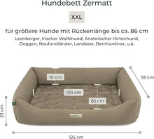 Lade das Bild in den Galerie-Viewer, Orthopädisches Öko-Hundebett Zermatt von HOUND&NATURE | Recycelte Materialien | Oeko-Tex® Standard | Taupe XXL