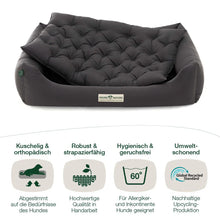 Lade das Bild in den Galerie-Viewer, Orthopädisches Öko-Hundebett Zermatt von HOUND&NATURE | Recycelte Materialien | Oeko-Tex® Standard | Grau