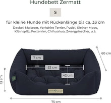 Lade das Bild in den Galerie-Viewer, Orthopädisches Öko-Hundebett Zermatt von HOUND&NATURE | Recycelte Materialien | Oeko-Tex® Standard | Blau S