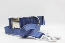 Lade das Bild in den Galerie-Viewer, Korkleder Hundeleine | Robust & Vegan | Top Ökobilanz | Denim | Beschläge wählbar