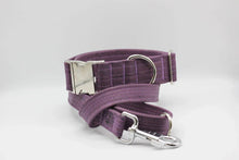 Lade das Bild in den Galerie-Viewer, Korkleder Hundeleine | Robust & Vegan | Top Ökobilanz | Flieder | Beschläge wählbar