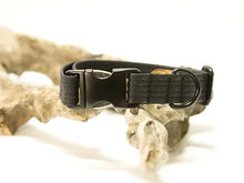Lade das Bild in den Galerie-Viewer, Hundehalsband mit Klickverschluss | Korkleder | Umweltfreundlich | Robust & Vegan | Schwarz/Schwarz