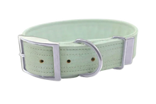 Lade das Bild in den Galerie-Viewer, Hundehalsband mit Dornschnalle | Korkleder | Umweltfreundlich | Robust & Vegan | Mint/Silber