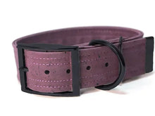 Lade das Bild in den Galerie-Viewer, Hundehalsband mit Dornschnalle | Korkleder | Umweltfreundlich | Robust & Vegan | Flieder/schwarz