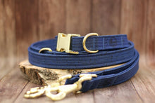 Lade das Bild in den Galerie-Viewer, Korkleder Hundeleine | Robust & Vegan | Top Ökobilanz | Denim | Beschläge wählbar