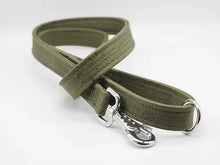 Lade das Bild in den Galerie-Viewer, Korkleder Hundeleine | Robust & Vegan | Top Ökobilanz | Olive | Beschläge wählbar