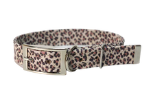 Lade das Bild in den Galerie-Viewer, Hundehalsband mit Dornschnalle | Korkleder | Umweltfreundlich | Robust & Vegan | Leo weiß/silber