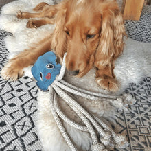Lade das Bild in den Galerie-Viewer, Nachhaltiges Hundespielzeug Oktopus "Karla Krake" | Spielzeug & Dummy | 100% schadstofffrei | Upcycling Leder & natürliche Baumwolle
