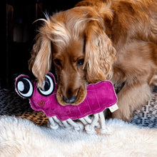 Lade das Bild in den Galerie-Viewer, Nachhaltiges Fräulein Plath Hundespielzeug "Ruby Raupe" | 100% schadstofffrei | Upcycling Leder