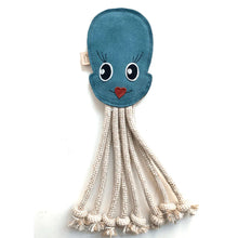 Lade das Bild in den Galerie-Viewer, Nachhaltiges Hundespielzeug Oktopus "Karla Krake" | Spielzeug & Dummy | 100% schadstofffrei | Upcycling Leder & natürliche Baumwolle