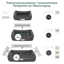 Lade das Bild in den Galerie-Viewer, Öko-Hundebett Bern von HOUND&NATURE | Recycelte Materialien | Oeko-Tex® Standard 100 | Hellgrau