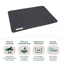 Lade das Bild in den Galerie-Viewer, Öko Hundedecke Davos HOUND&NATURE | Wasserfest & recycelte Materialien | Oeko-Tex® Standard 100 | Grau