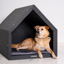 Lade das Bild in den Galerie-Viewer, Orthopädische Hundehütte Indoor "PetHome 2.0" Rexproduct | 100% recycelt | S - XL | Dunkelgrau | 9 Bezugsfarben