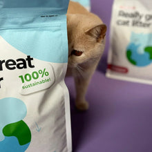 Lade das Bild in den Galerie-Viewer, Nachhaltiges Katzenstreu von HOOPO® | 100% Tofu & SGS/IFRA-zertifizierter Duft | 4x7 Liter (2,5kg)